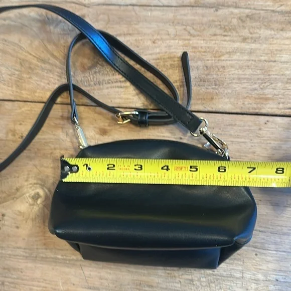 Anthropologie Small Black Faux Leather Crossbody Bag – Like New - Picture 8 of 8
